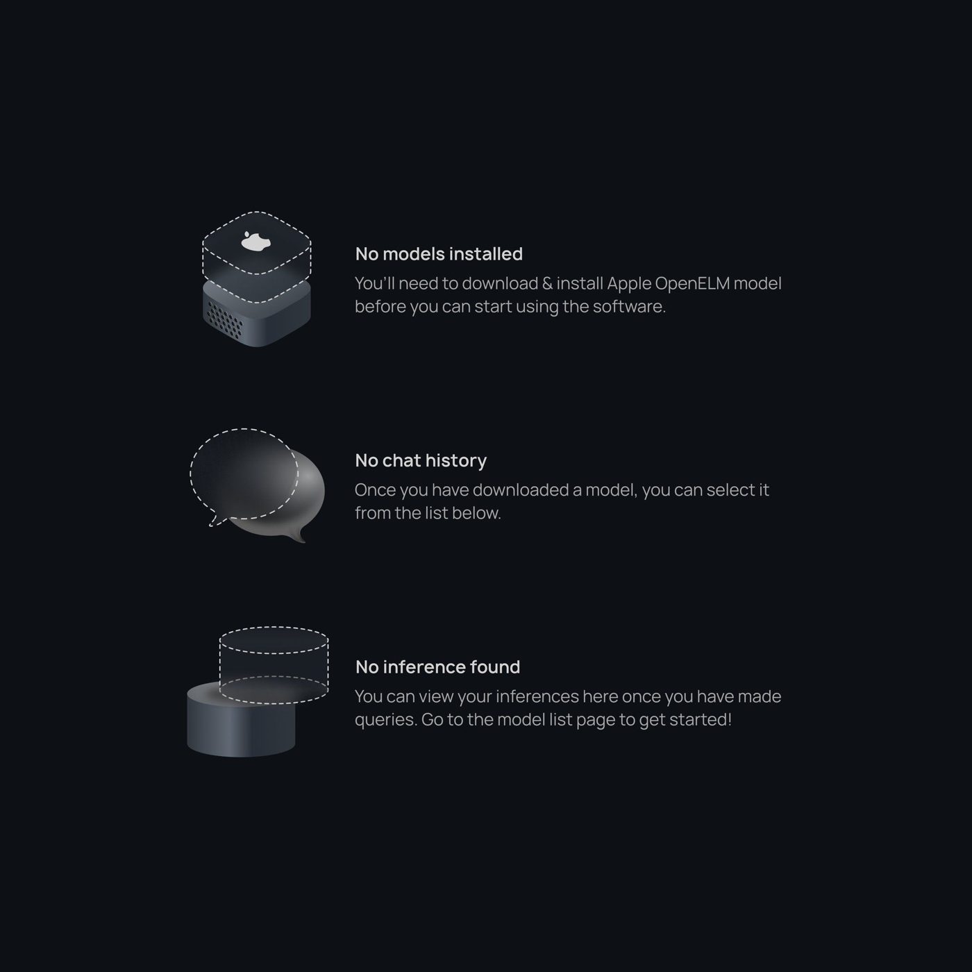 Dark render of stacked black modules with copy